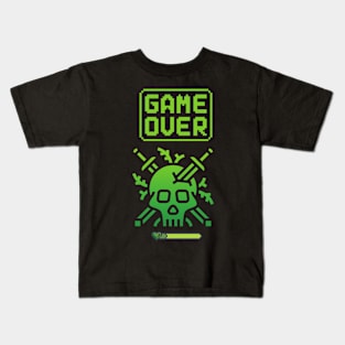 Game over green retro oldschool Kids T-Shirt